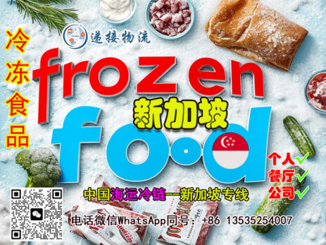 中国-新加坡冷冻柜拼箱：鱼肉,鱼丸,三文鱼,甜虾海运冷链专线